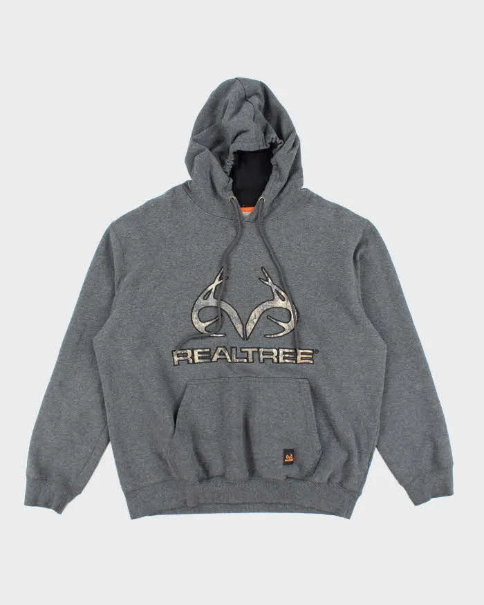 Vintage Y2K Real Tree Centre Logo Hoodie - L sold by Rokit