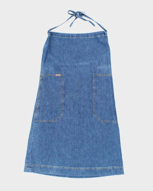 Vintage 90s Diesel Denim Halter Neck Dress - M sold by Rokit