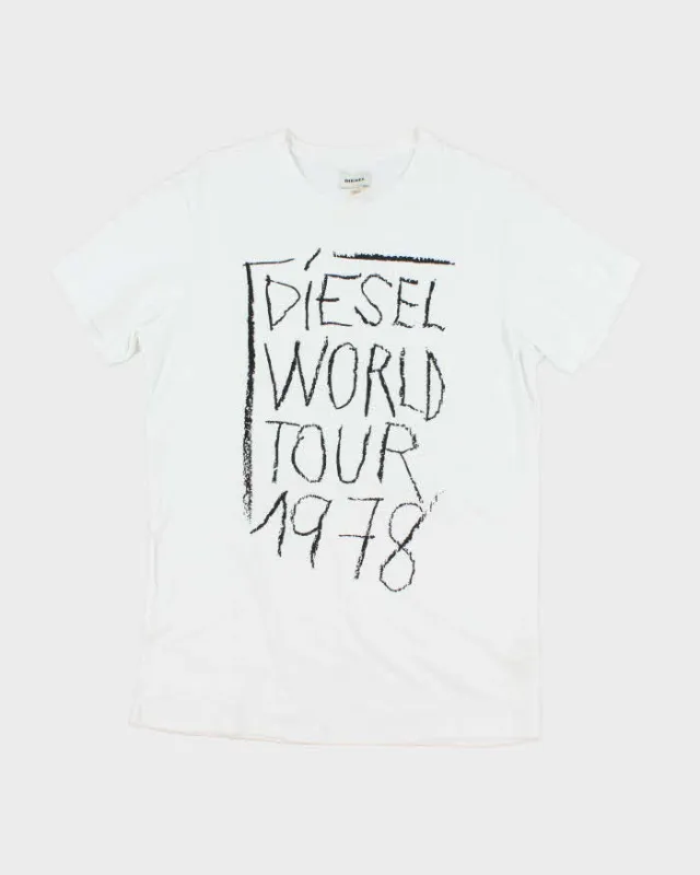 Vintage Y2K Diesel World Tour Graphic T-Shirt - M sold by Rokit