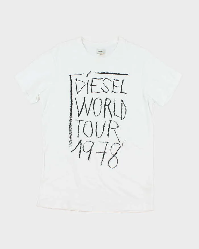 Vintage Y2K Diesel World Tour Graphic T-Shirt - M sold by Rokit