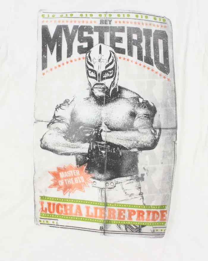 Vintage WWE Rey Mysterio Ringer Style T-Shirt - S sold by Rokit product image thumbnail 3