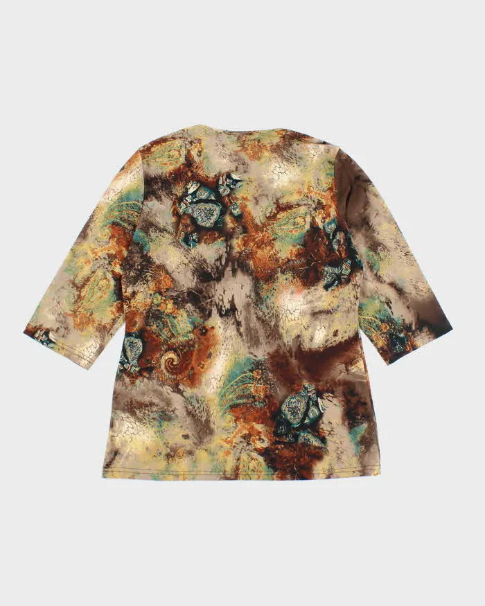 Vintage 90s Vida Abstract Pattern Top - L sold by Rokit product image thumbnail 2