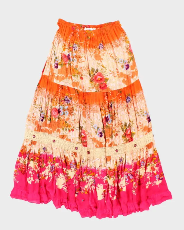 Vintage Forbidden Pattern Beaded Maxi Skirt - S sold by Rokit