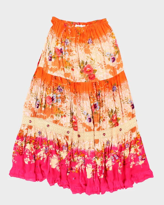 Vintage Forbidden Pattern Beaded Maxi Skirt - S sold by Rokit