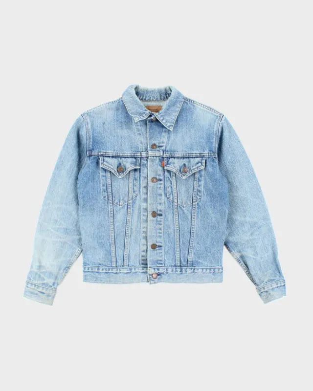 Vintage 80's Women's Levi's Orange Tab Light Wash Denim Jacket - S made by Levi's