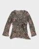 Vintage Y2k 00s Reitmans Pattern Mesh Top - M sold by Rokit