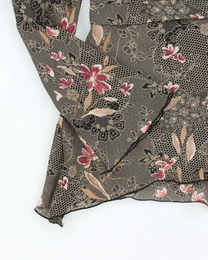 Vintage Y2k 00s Reitmans Pattern Mesh Top - M sold by Rokit product image thumbnail 4