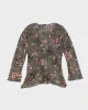 Vintage Y2k 00s Reitmans Pattern Mesh Top - M sold by Rokit
