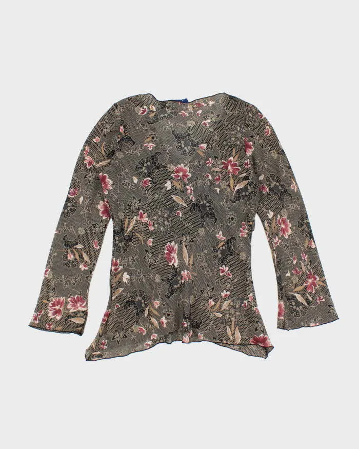 Vintage Y2k 00s Reitmans Pattern Mesh Top - M sold by Rokit product image thumbnail 2