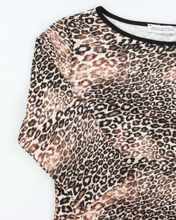 Vintage Y2k 00s Hamilton Leopard Print Bow Top - L sold by Rokit product image thumbnail 5