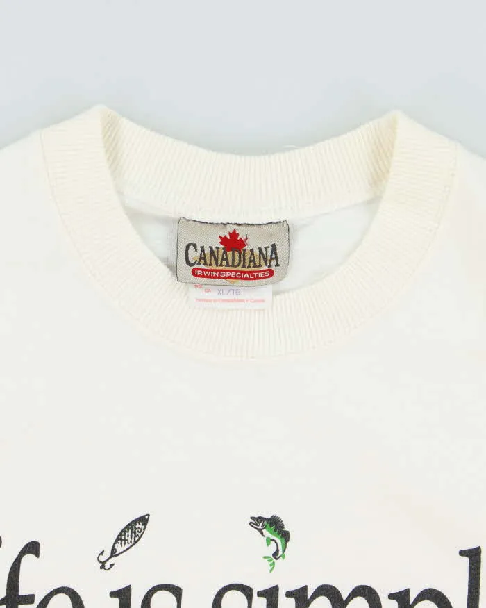 Vintage 90's Life is Simple Fishing Comedy T-Shirt - XL sold by Rokit product image thumbnail 5