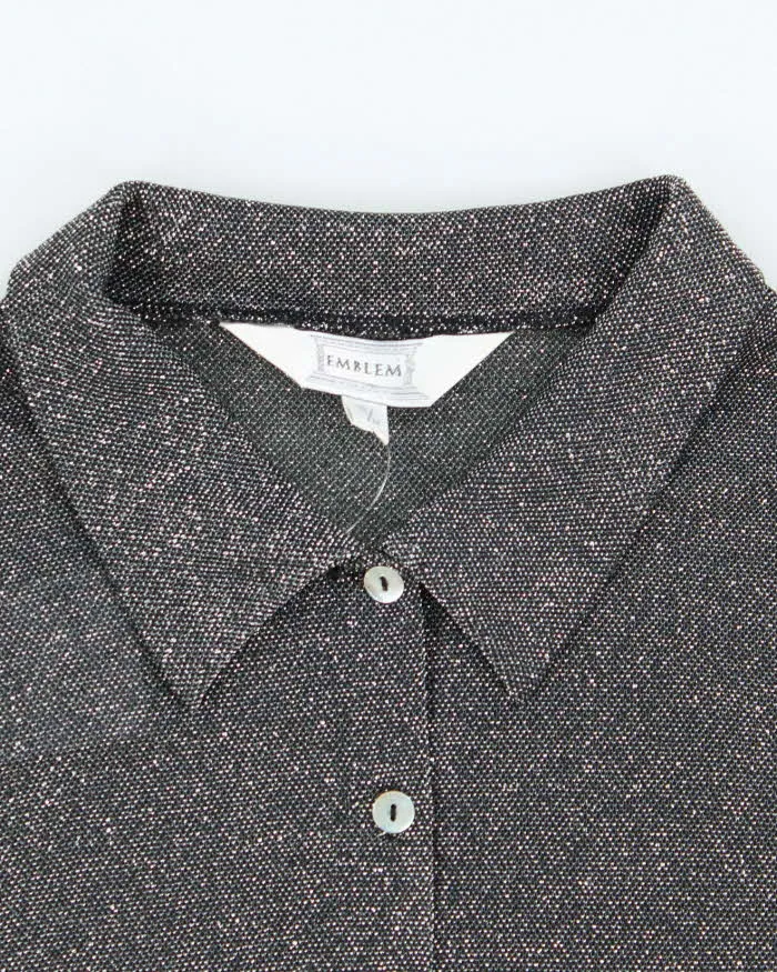 Vintage 90s Emblem Glitter Blouse - M sold by Rokit product image thumbnail 5