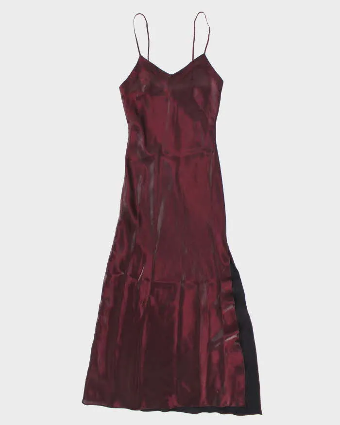 Vintage 90s Rose Iridescent Maxi Dress - S sold by Rokit