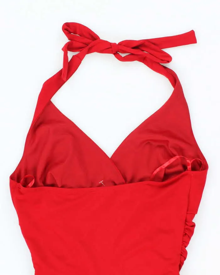 Vintage Y2k 00s Le Chateau Red Halter Neck Dress - M sold by Rokit product image thumbnail 4