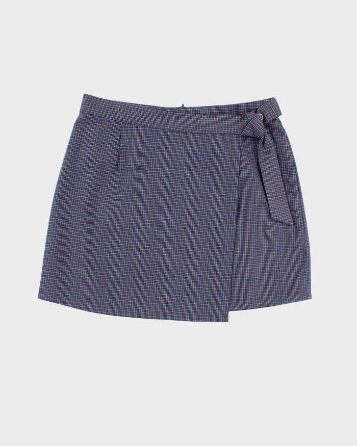 Vintage Checked Wrap Mini Skirt - S sold by Rokit