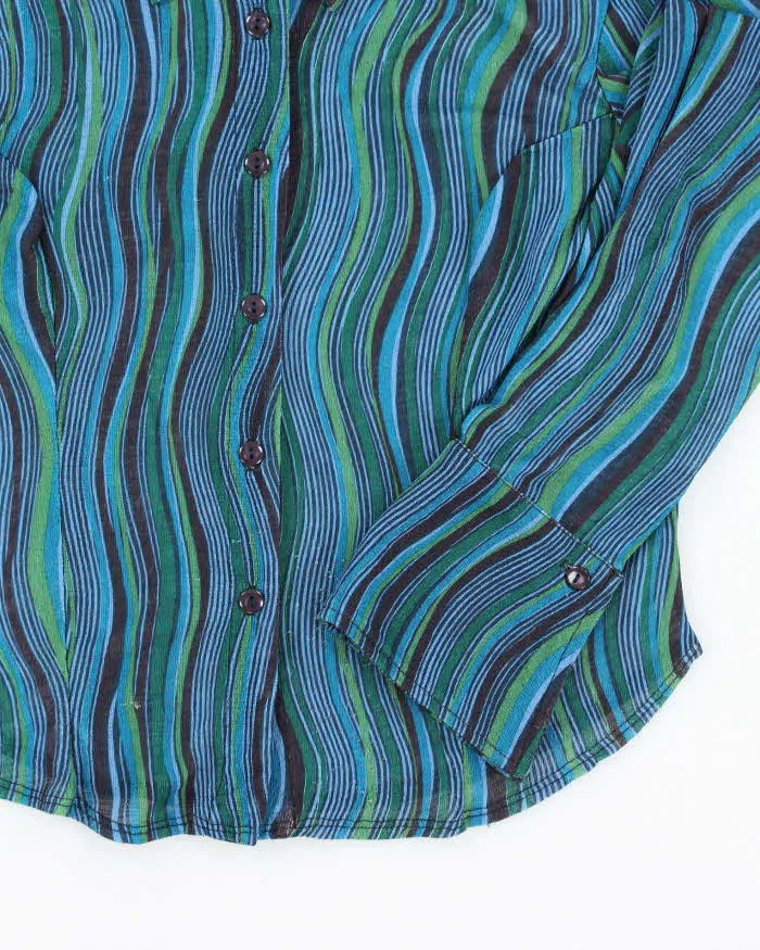 Vintage 90s Le Chateau Pattern Blouse - L sold by Rokit product image thumbnail 4