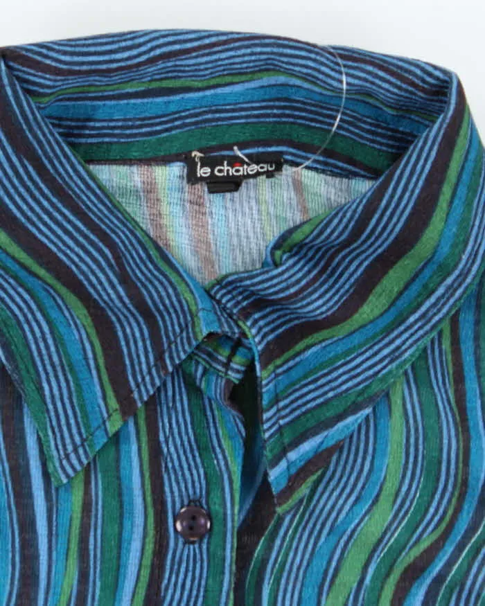 Vintage 90s Le Chateau Pattern Blouse - L sold by Rokit product image thumbnail 5