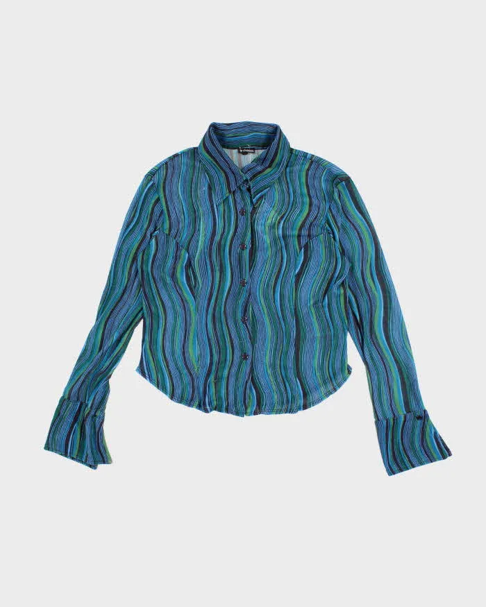Vintage 90s Le Chateau Pattern Blouse - L sold by Rokit