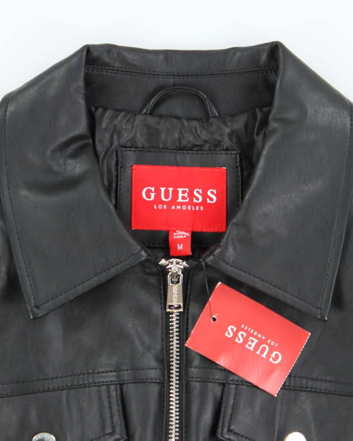 Deadstock Vintage Y2k 00s Guess Black Faux Leather Jacket - M sold by Rokit product image thumbnail 5