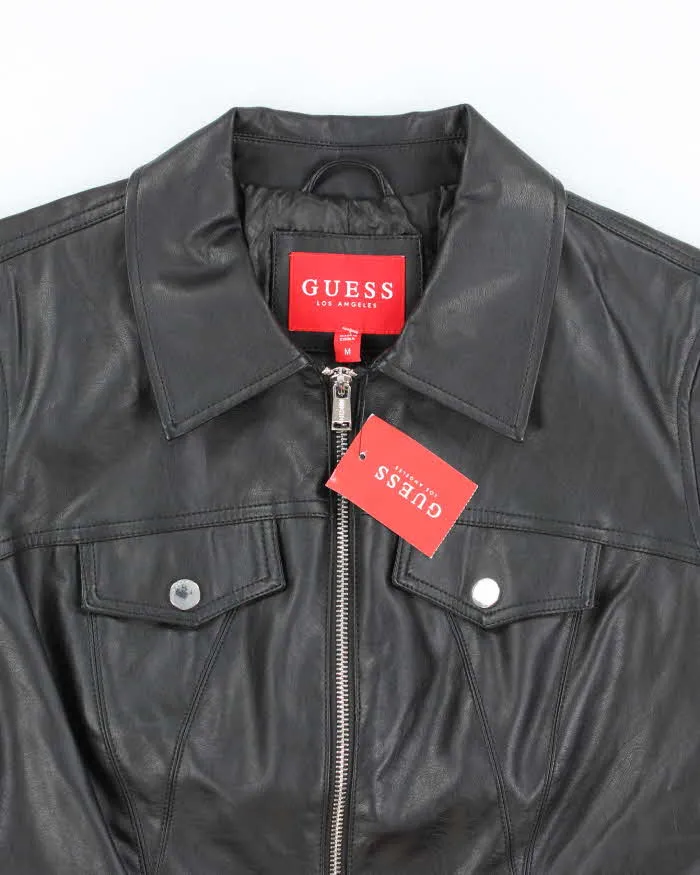Deadstock Vintage Y2k 00s Guess Black Faux Leather Jacket - M sold by Rokit product image thumbnail 3