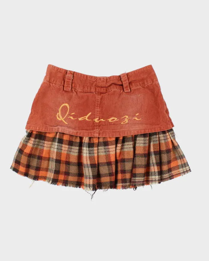 Vintage Y2k 00s Yien Paris Corduroy & Checked Skirt - XS sold by Rokit product image thumbnail 2