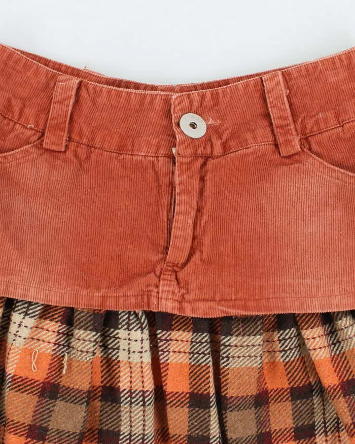 Vintage Y2k 00s Yien Paris Corduroy & Checked Skirt - XS sold by Rokit product image thumbnail 3