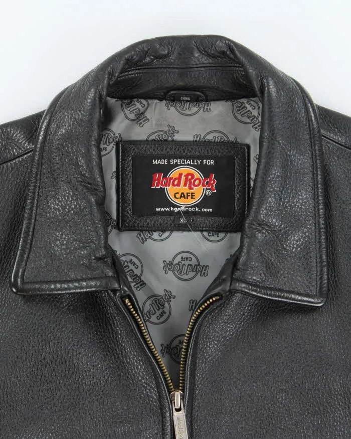 Vintage 90's Hard Rock Café Montreal Heavyweight Leather Jacket - XL sold by Rokit product image thumbnail 5