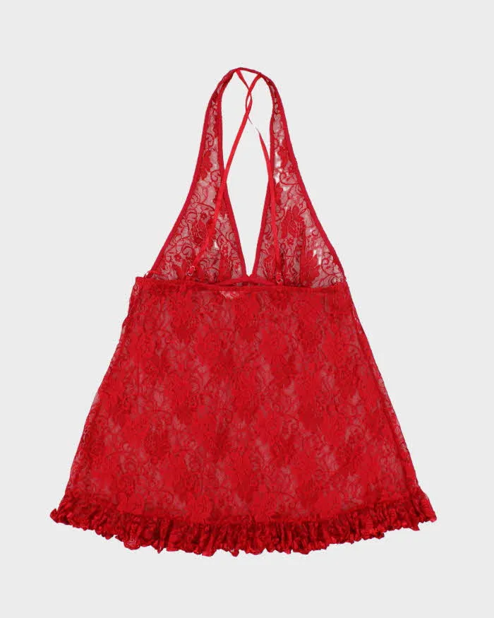 Vintage Y2k 00s Sentiments Lace Halter Neck Top - S sold by Rokit product image thumbnail 2