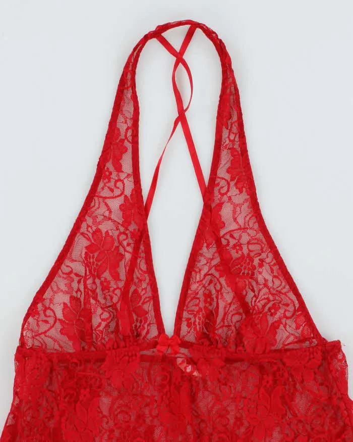 Vintage Y2k 00s Sentiments Lace Halter Neck Top - S sold by Rokit product image thumbnail 3