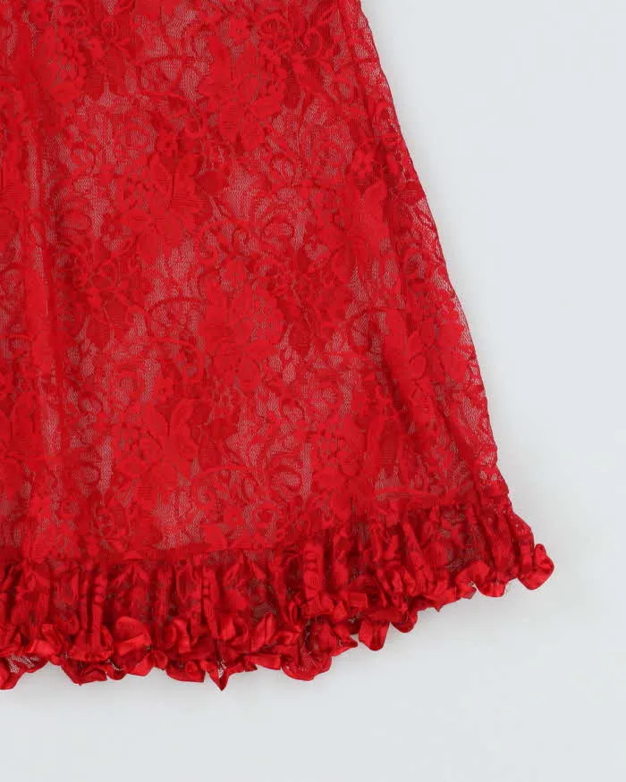 Vintage Y2k 00s Sentiments Lace Halter Neck Top - S sold by Rokit product image thumbnail 4