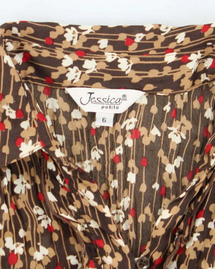 Vintage Y2k 00s Jessica Floral Crinkle Blouse - M sold by Rokit product image thumbnail 5