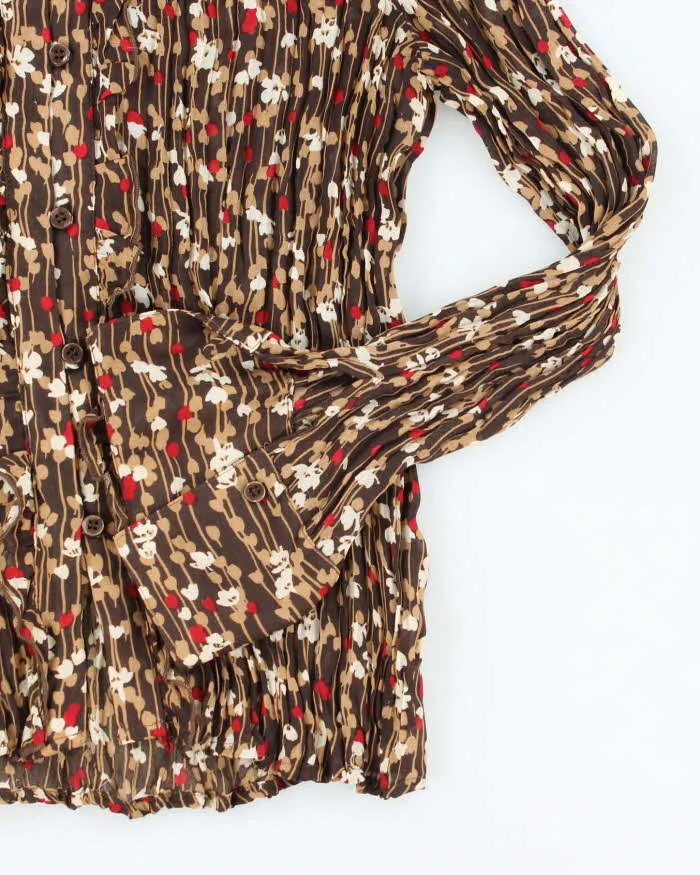 Vintage Y2k 00s Jessica Floral Crinkle Blouse - M sold by Rokit product image thumbnail 4