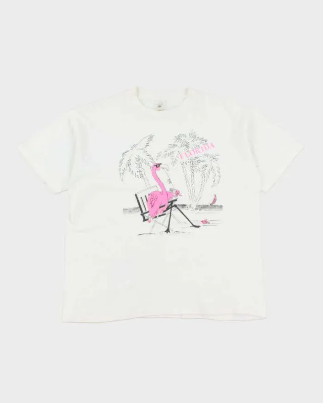 Vintage 90's Florida Flamingo Souvenir T-Shirt - XL sold by Rokit