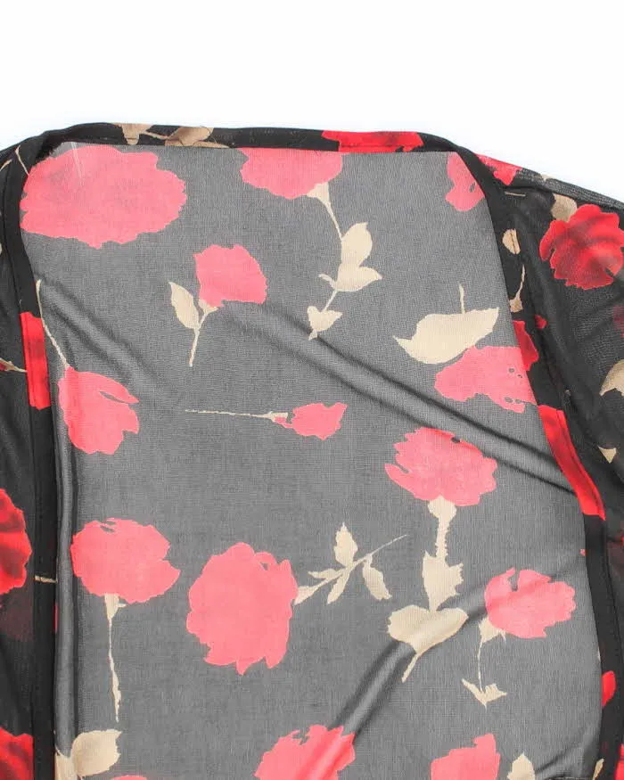 Vintage 90s Mesh Rose Top - S sold by Rokit product image thumbnail 4