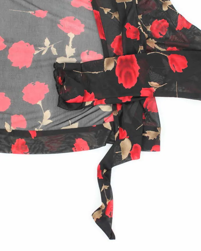 Vintage 90s Mesh Rose Top - S sold by Rokit product image thumbnail 3