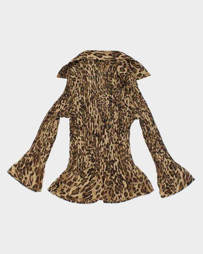Vintage Y2k 00s Alison Taylor Leopard Print Crinkle Blouse - S sold by Rokit product image thumbnail 2
