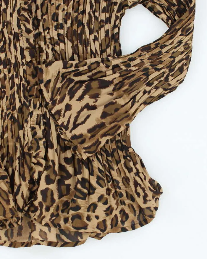 Vintage Y2k 00s Alison Taylor Leopard Print Crinkle Blouse - S sold by Rokit product image thumbnail 4