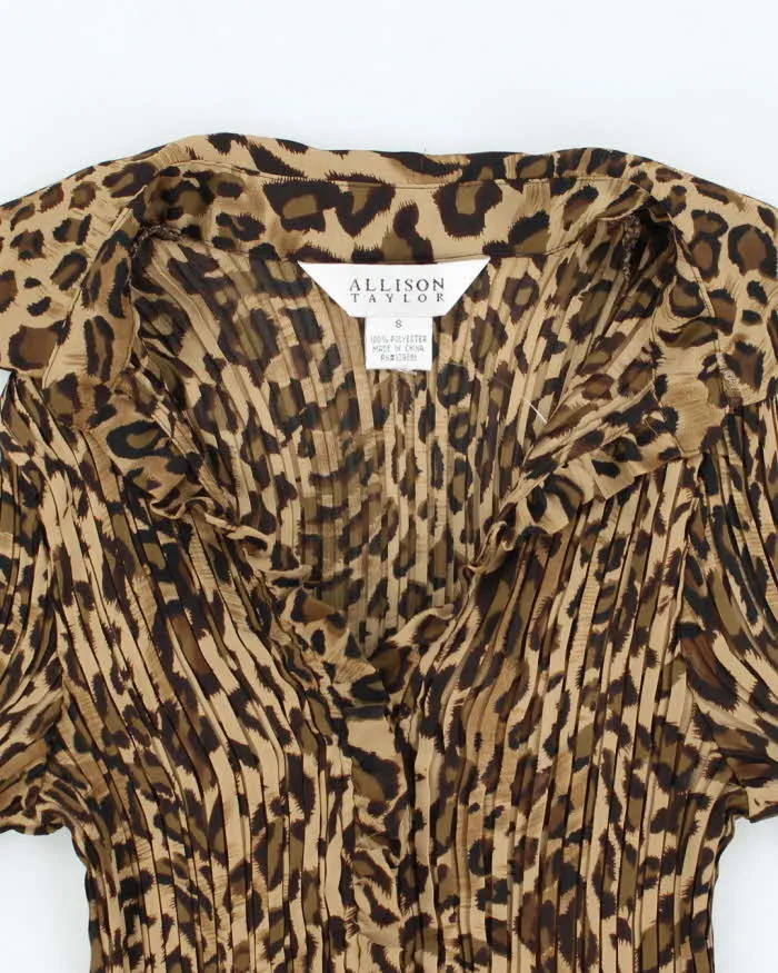 Vintage Y2k 00s Alison Taylor Leopard Print Crinkle Blouse - S sold by Rokit product image thumbnail 3