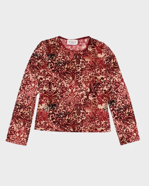 Y2k 00s Jessica Long Sleeve Top - S sold by Rokit