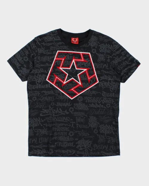 Vintage Y2K Tribal All Over Print T-Shirt - L sold by Rokit
