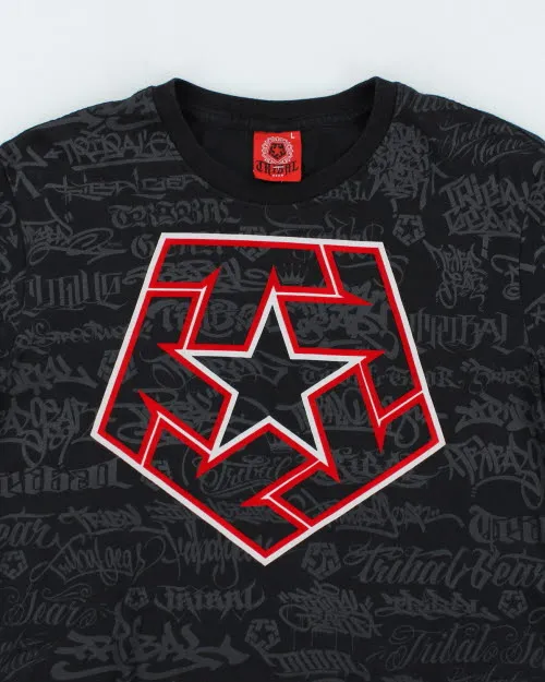 Vintage Y2K Tribal All Over Print T-Shirt - L sold by Rokit product image thumbnail 3