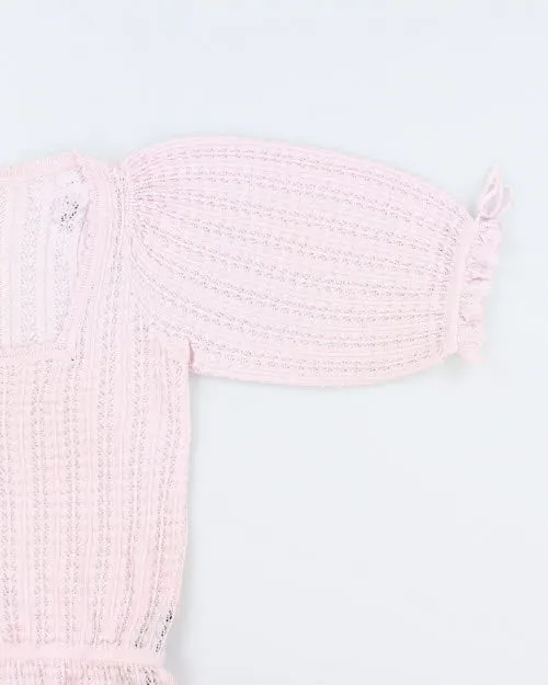 Guess Light Weight Pink Jumper - L sold by Rokit product image thumbnail 4