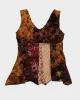 Vintage 90s Brown Pattern Cami Top - S sold by Rokit