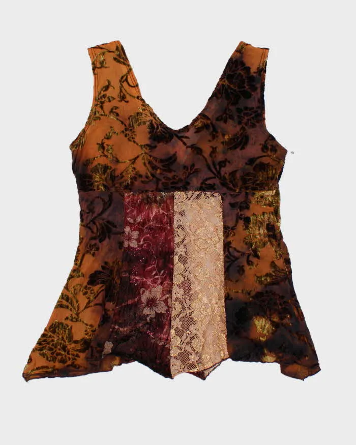 Vintage 90s Brown Pattern Cami Top - S sold by Rokit product image thumbnail 2