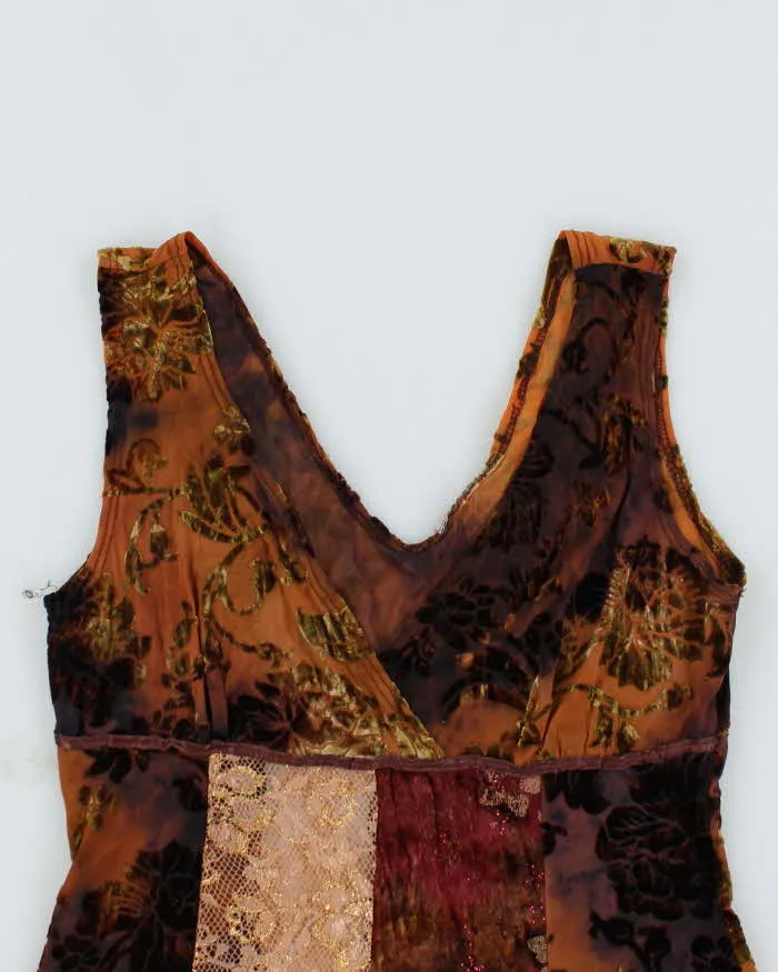 Vintage 90s Brown Pattern Cami Top - S sold by Rokit product image thumbnail 3