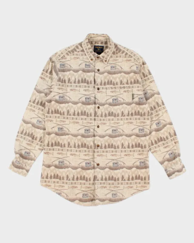 Vintage Woolrich Heavyweight Printed Flannel Shirt - L sold by Rokit