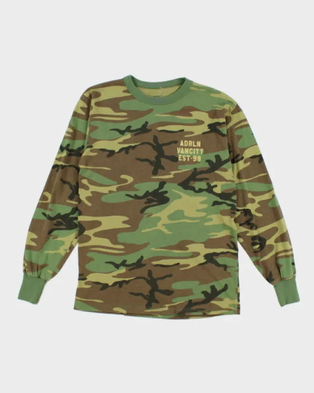 Vintage 2000's Camouflage Long sleeve T-Shirt - S sold by Rokit