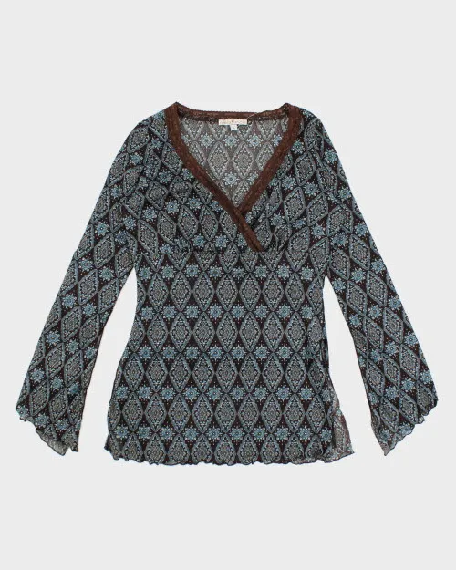 Y2k 00s Moa Moa Mesh Top - L sold by Rokit