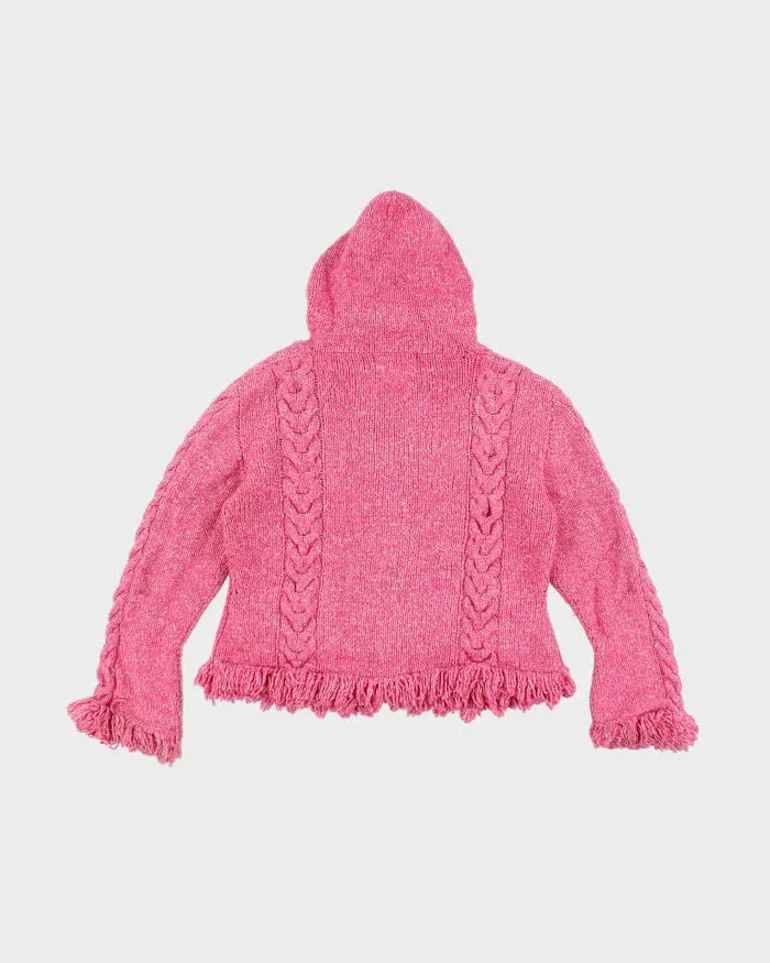 Y2k 00s Pink Tassel Wool Blend Cardigan - M sold by Rokit product image thumbnail 2