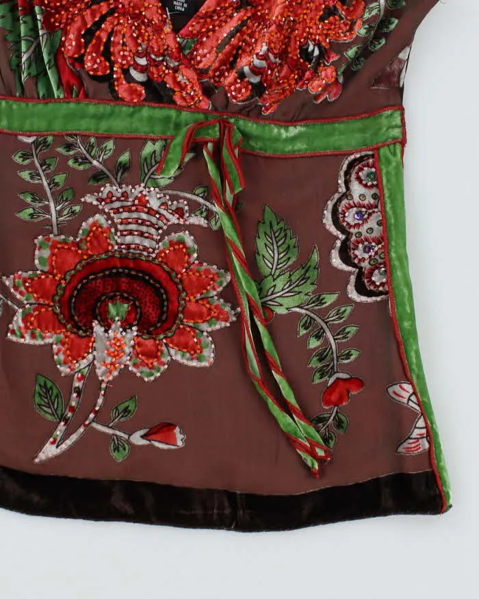 Vintage Y2k 00s Le Chateau Beaded Silk Cami Top - S sold by Rokit product image thumbnail 4